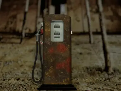 Fuel Pump Low-poly 3D model