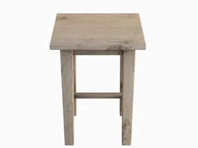 Wooden Chair 01  Low-poly 3D model