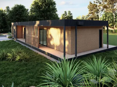 Forest villa-Casa Scene-Modern Villa 3D model