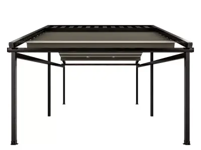 Motorized Pergola 5a worn steel 3D model