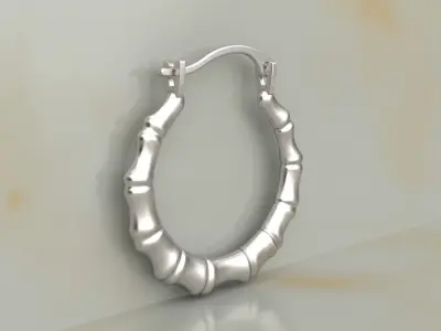 Earrings in lock  02 3D print model