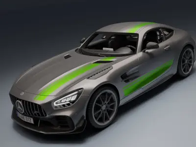 Mercedes-Benz AMG GT R Low-poly 3D model