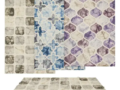 9 in 1 Rug Collection No 8 Low-poly 3D model
