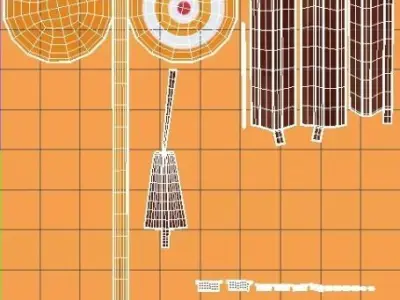 Target on easel 3D model