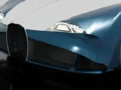  supercar concept model Low-poly 3D model