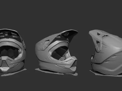 100 Motocross Helmet 3D Scanned - Detailed and Realistic Model 3D model
