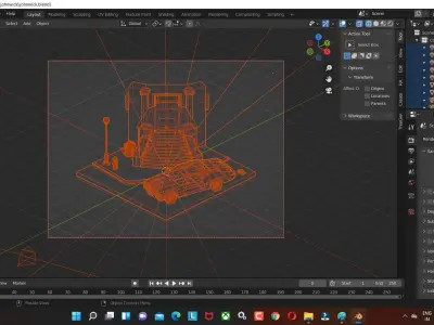 johnwick Low-poly 3D model car Low-poly 3D model