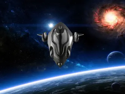 Racing spaceship Free 3D model