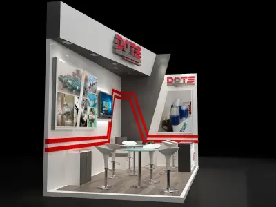 Booth Exhibition Stand a250b 3D model