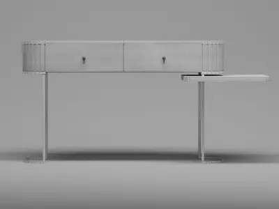 Champagne Nordic Makeup  Dressing Table Set 3D model