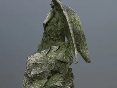woman statue 2 Low-poly 3D model get