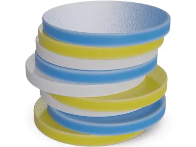 Car cleaning Foam Applicator Pads Low-poly 3D model