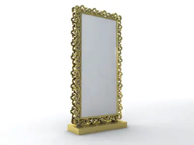 Frame gold ornate mirror Free 3D model