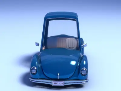 Car - rigged 3D model