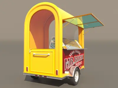 Fast food cart 3D model