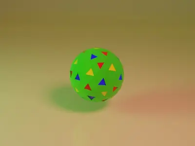 Kid Toy Ball Lowpoly 3D model Free low-poly 3D model