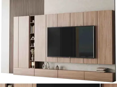 Tv Wall Set 15 3D model