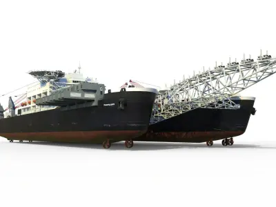 Pioneering spirit  Pipelay vessel 3D model