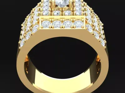 Luxury Men Rings Designs 4MR090 3D print model
