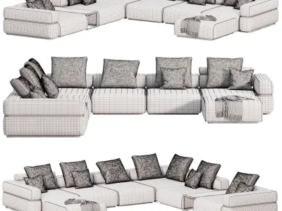 Sofa CORDOBA 2 by cazarina 3D model