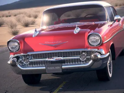 Chevrolet Bel Air Hardtop Coupe 1957 3D model