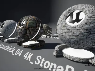Stone Brick World Aligned Materials 3D model