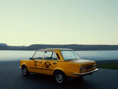 FIAT 125P TAXI 3D model