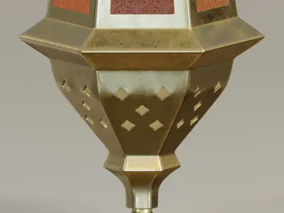 Arabian hanging lantern 3D model