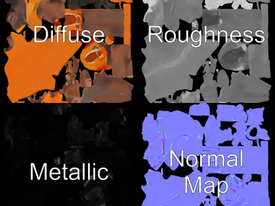 Sporty Athlete Rigged and Animated D Character Model Low-poly 3D model