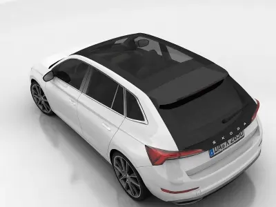 Skoda Scala Low-poly 3D model