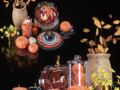 decorative set08-pupmkin decor 3D model