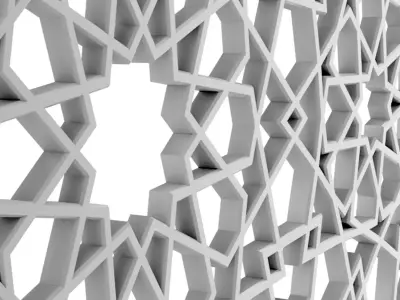 Arabic Decorative Pattern T3 Low-poly 3D model