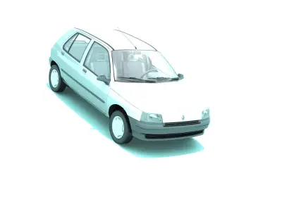 Renault Clio I Low-poly 3D model