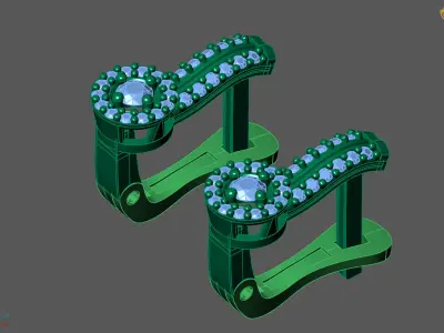 Women Earrings 3DM STL Womens Earring Renders 3D print models   3D print model 13