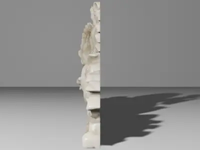 Decorative Stone Relief Sculpture 3D model