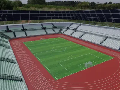 Olympic Stadium Low-poly 3D model order