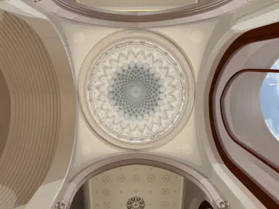 Islamic dome decorated 3D model