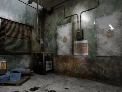 The old  Horror Room  5 Low-poly 3D model