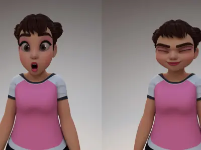 girl sport 3D model