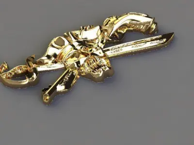 Pirate skull 3D print model