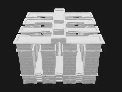 Urban Majesty Modern Skyscraper Model 3D model