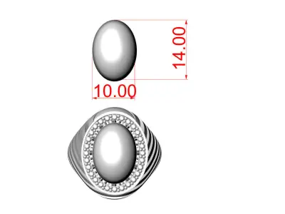 Men Silver Ring 3D print model purchase
