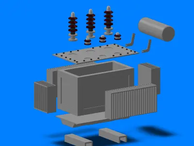 ELECTRICAL TRANSFORMER 3D print model