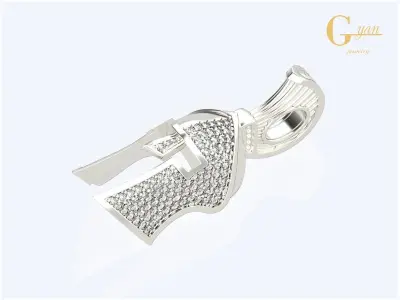 spartan pendant with stones male pendant 3D print model