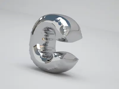 C Balloon Silver 3D model