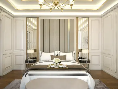 Contemporary Classic Bedroom  3D model