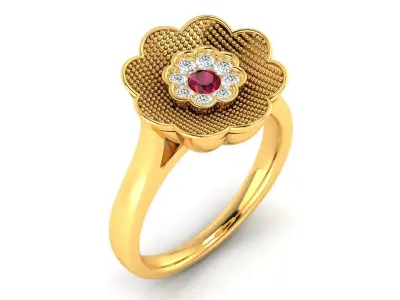 Stylish dital vintage ring  3D print model