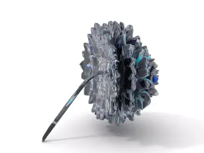 Futuristic AllTerrain Tire model pack Low-poly 3D model