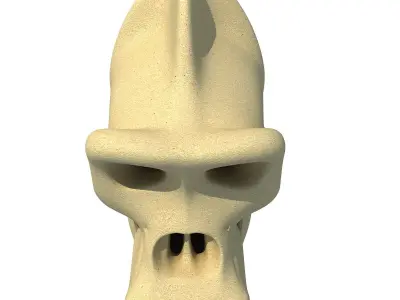 Realistic Gorilla Skull  3D model