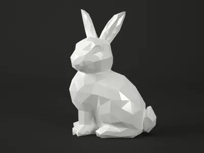 Low Poly Bunny Rabbit Low-poly 3D model